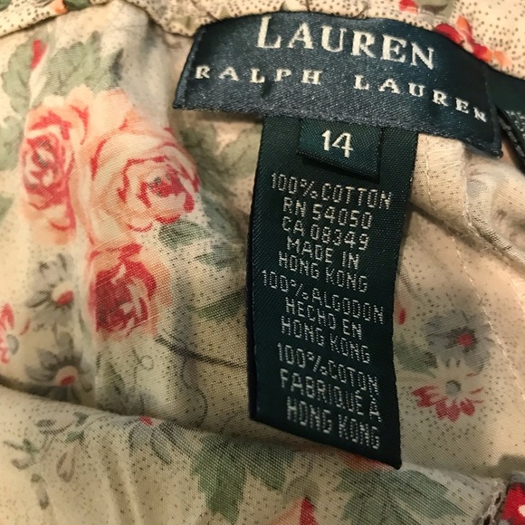 RALPH LAUREN Prairie Peasant Skirt / Pearl Snap Buttons + Pretty Calico Print - Picture 11 of 12